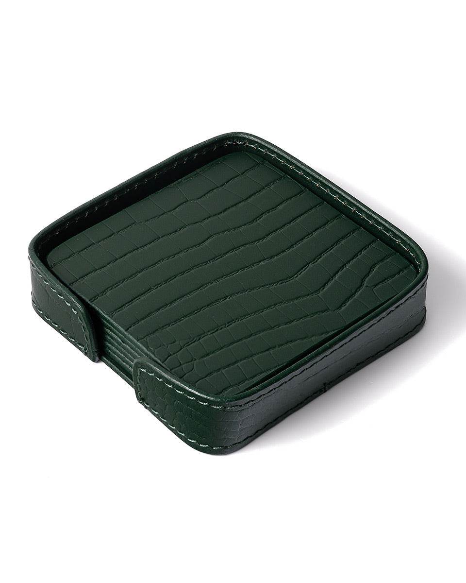 Sterling Square Coaster, Olive Green