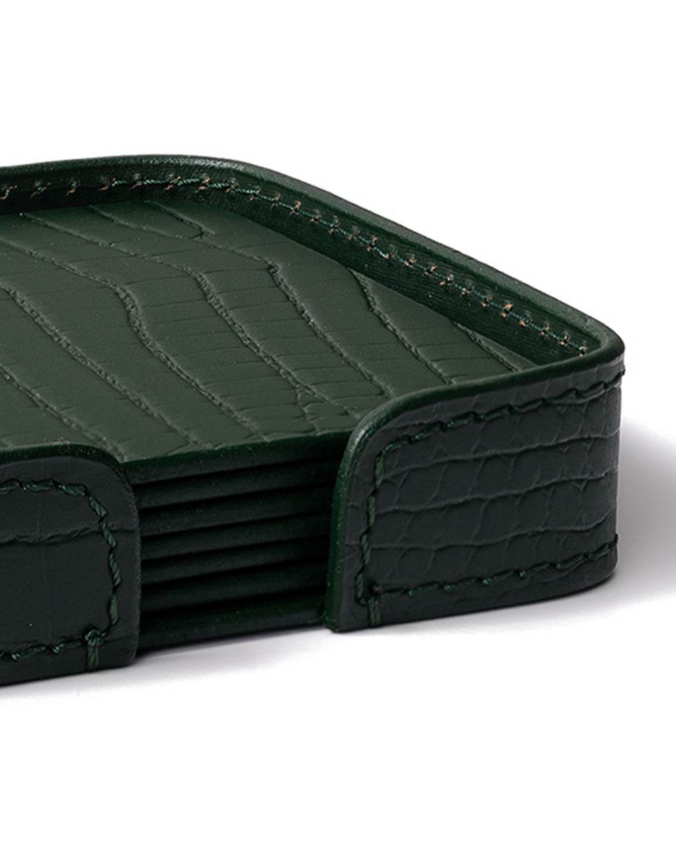 Sterling Square Coaster, Olive Green
