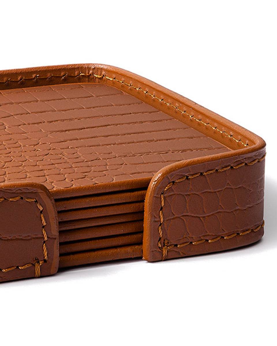 Sterling Square Coaster, Tan