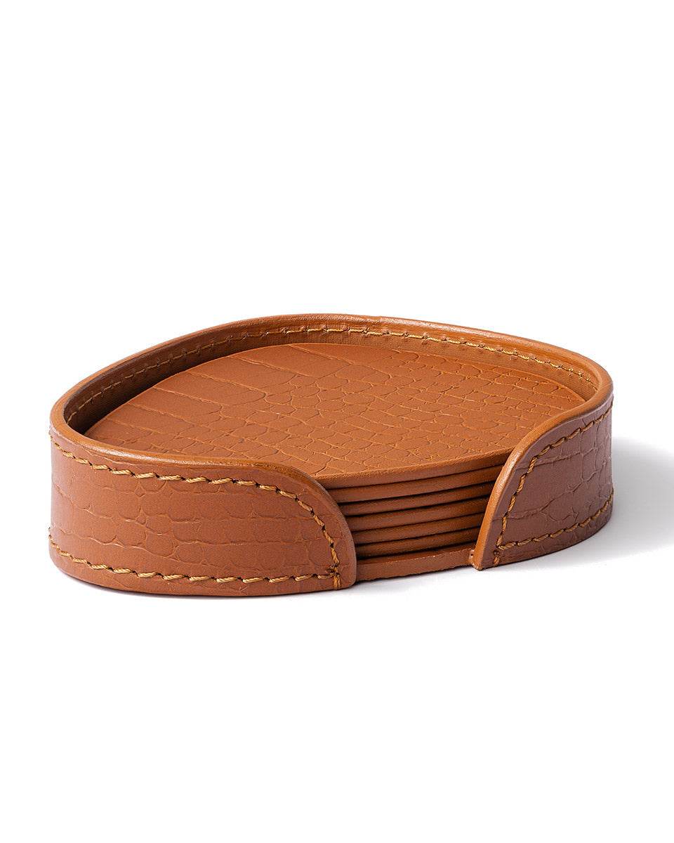 Sterling Abstract Coaster, Tan