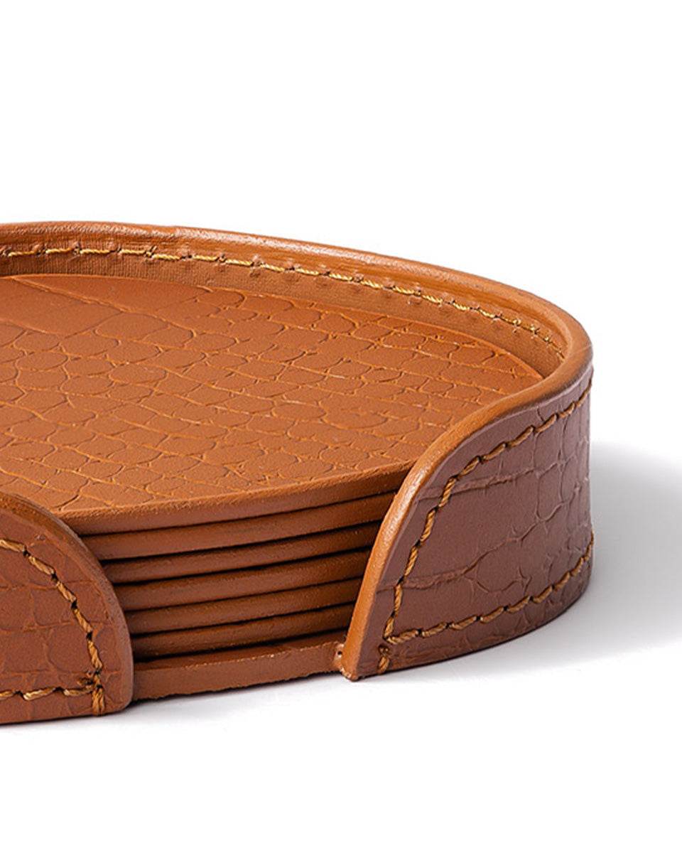 Sterling Abstract Coaster, Tan