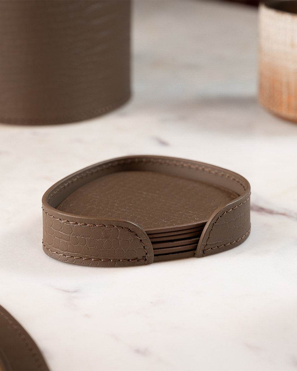 Sterling Abstract Coaster, Taupe