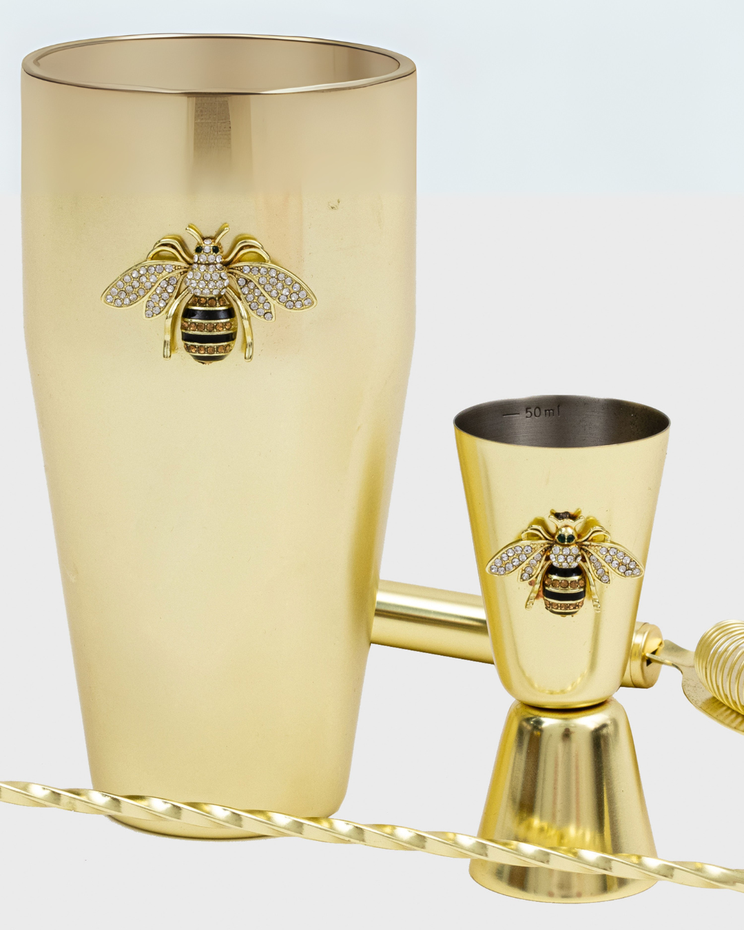 Stripey Bee Cocktail Shaker Set