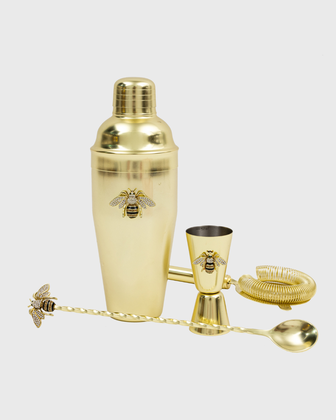 Stripey Bee Cocktail Shaker Set