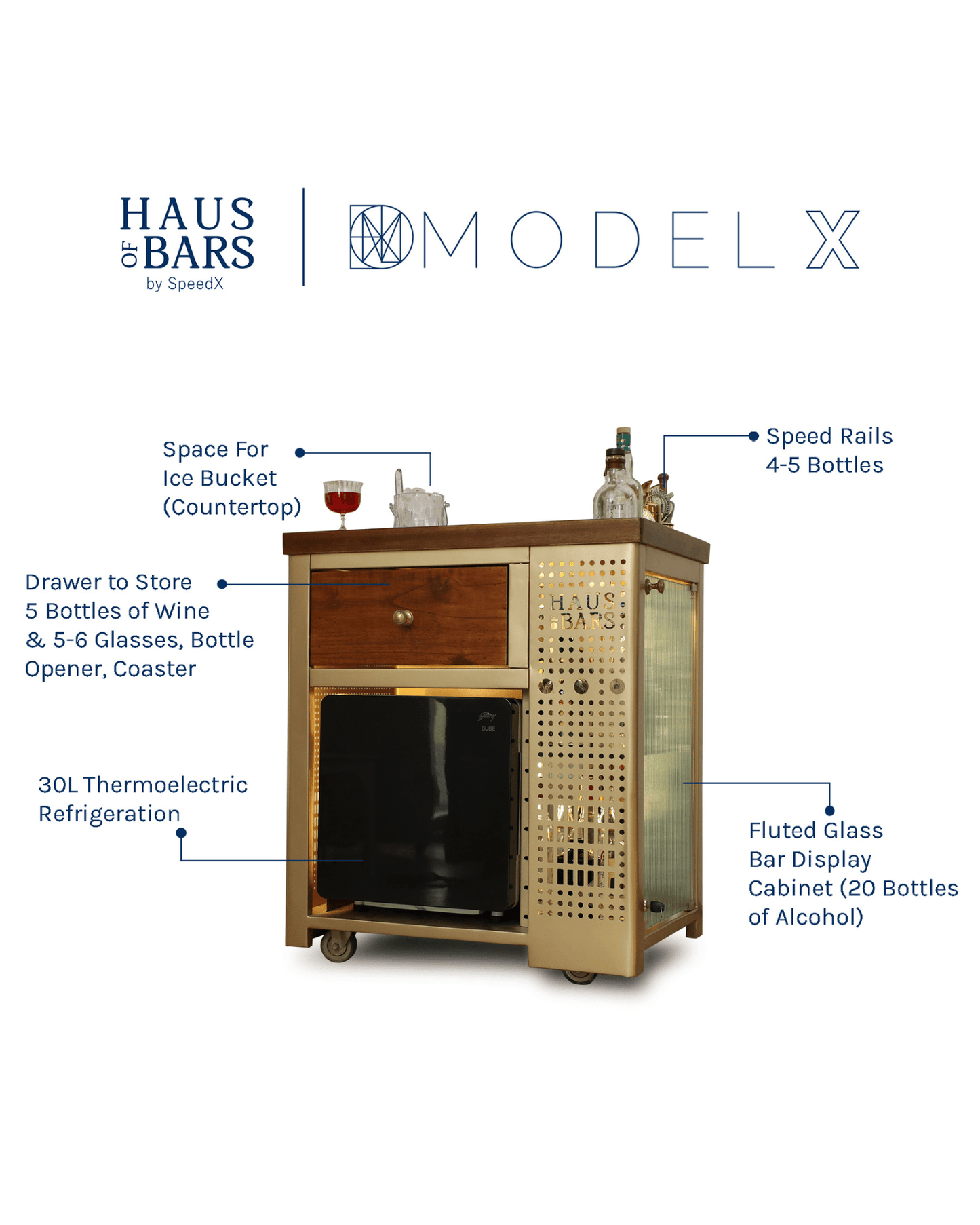 elegant HAUS OF BARS Model X - Wood