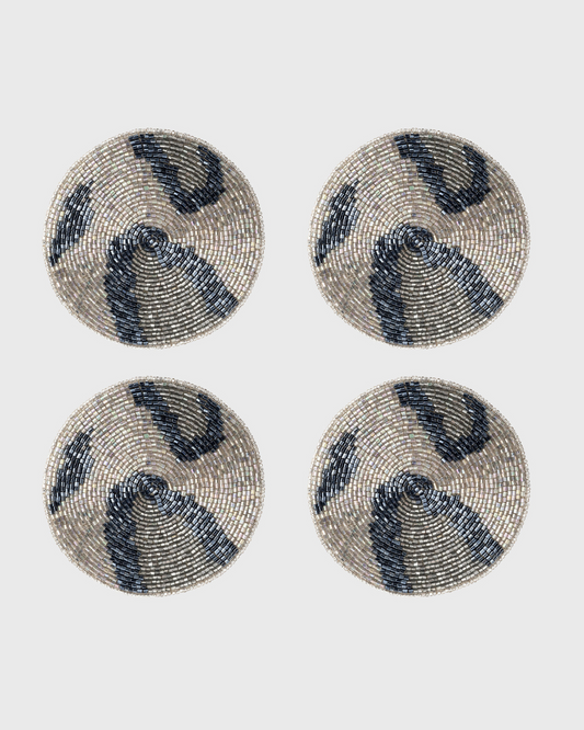 Animal Pattern Coasters, Silver