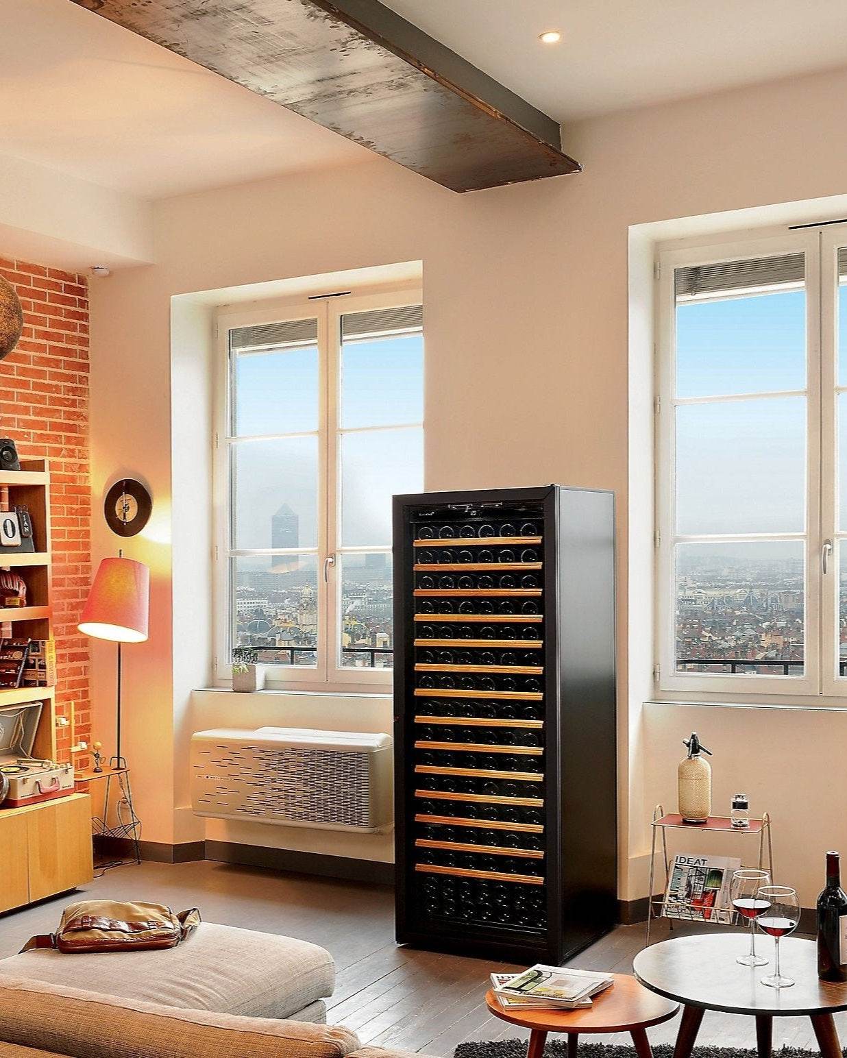 Compact Multi Temperature Wine Cabinet, Large