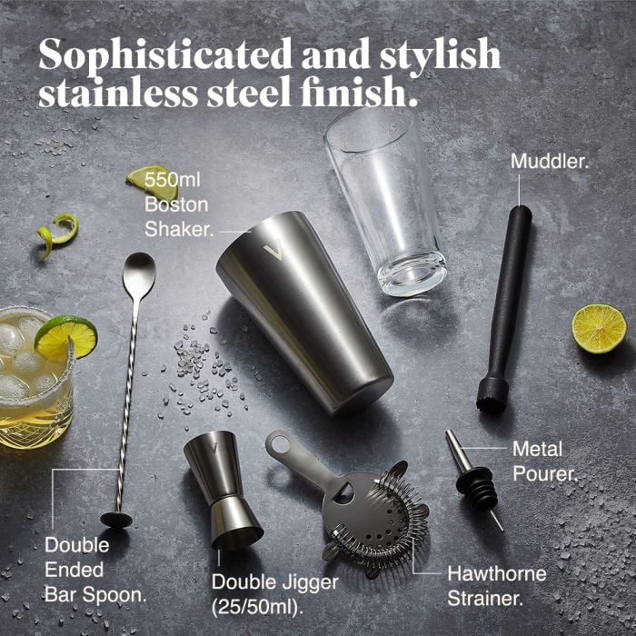 Boston Cocktail Shaker Set, Stainless Steel