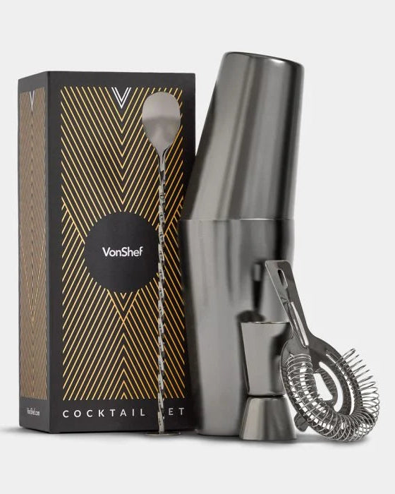 Boston Cocktail Set, Brushed Graphite