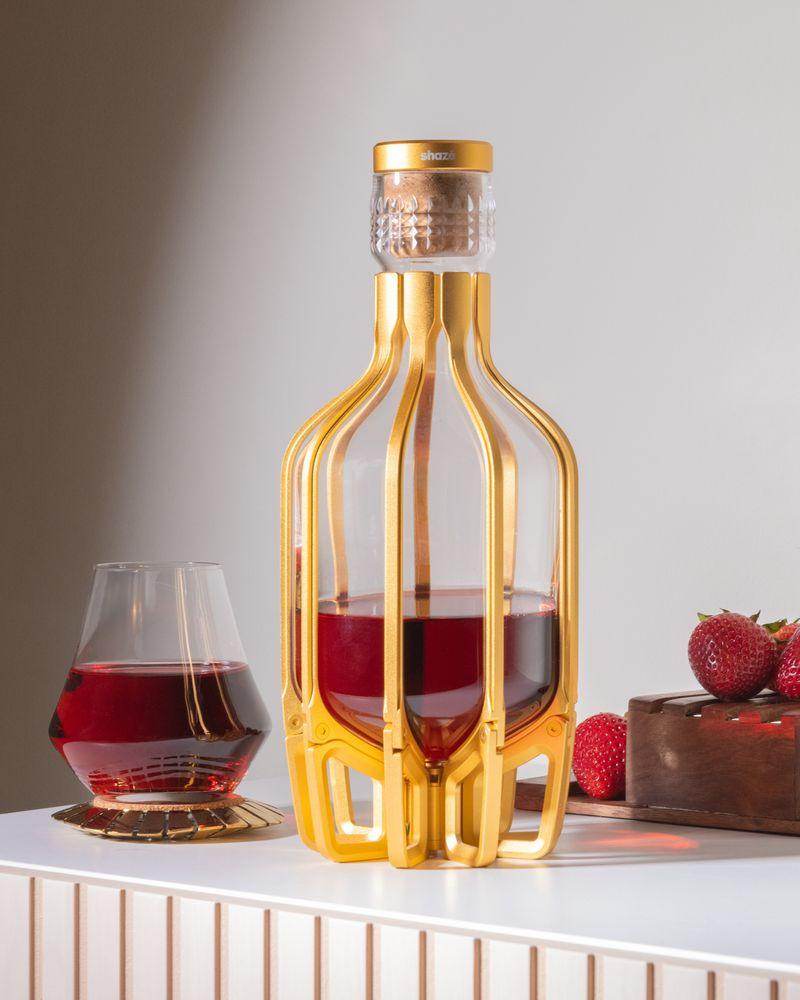 The Cage Decanter, Gold