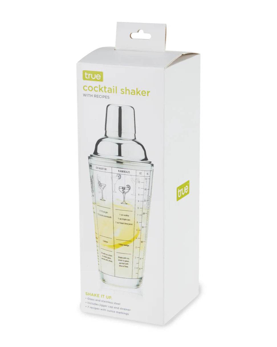Glass Recipe Cocktail Shaker