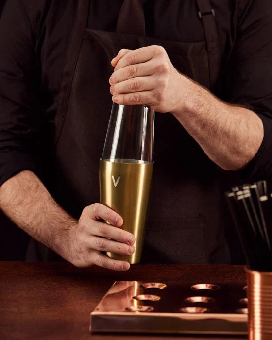 Boston Cocktail Shaker Set, Brushed Gold