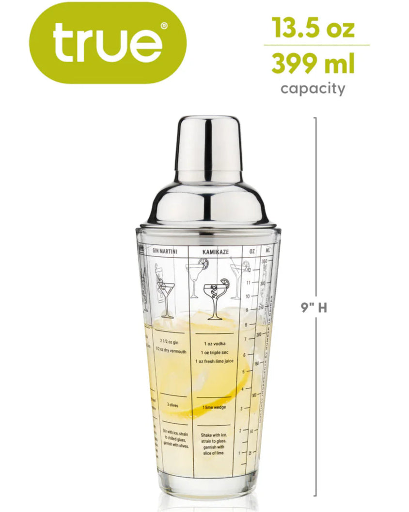 Glass Recipe Cocktail Shaker