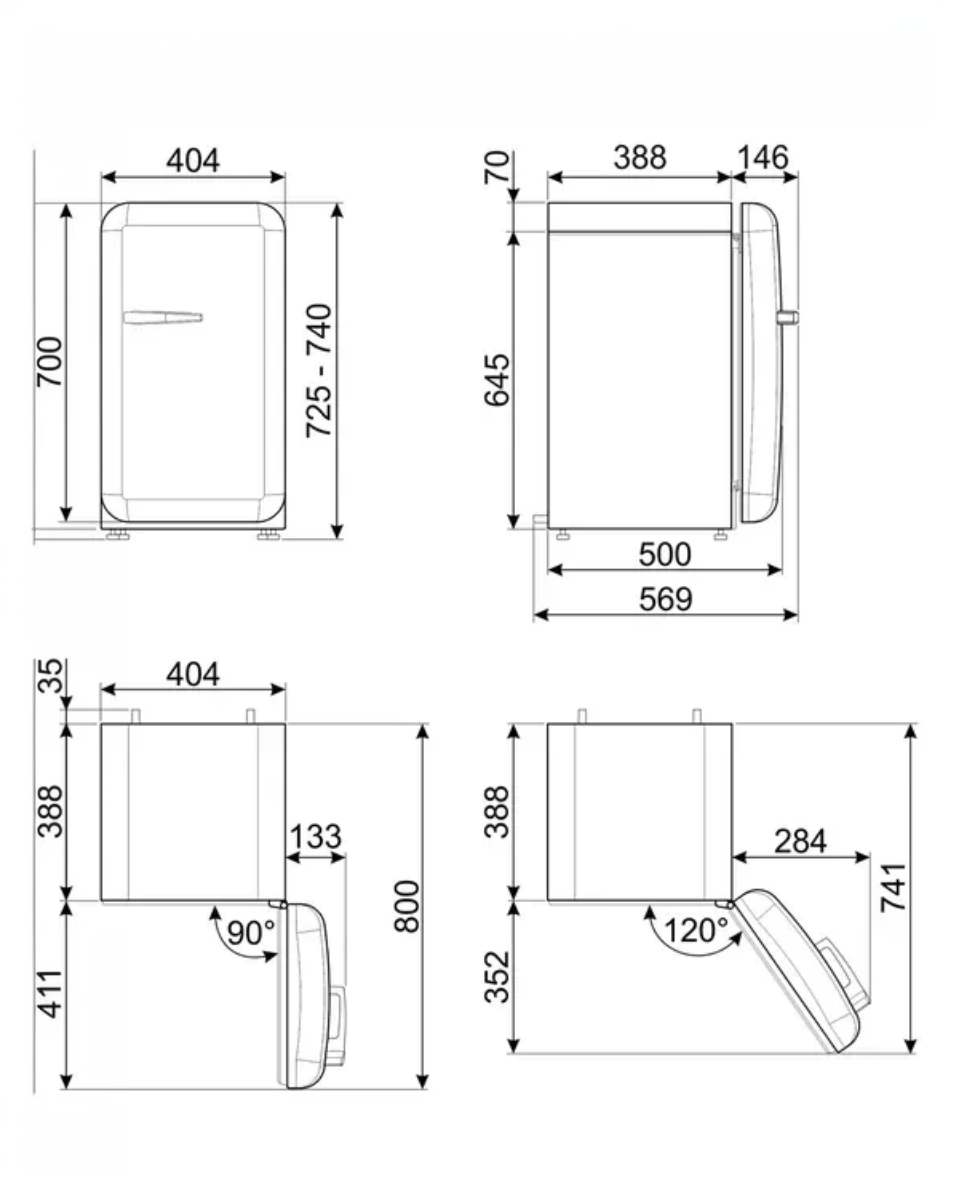 Minibar Cooler (Fab5) – 50’s Style, Cream