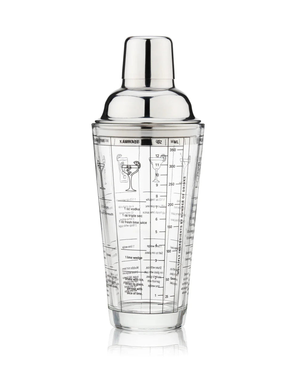 Glass Recipe Cocktail Shaker