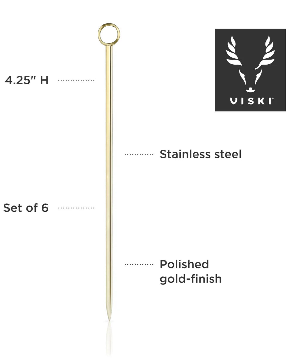 Belmont Cocktail Picks, Gold