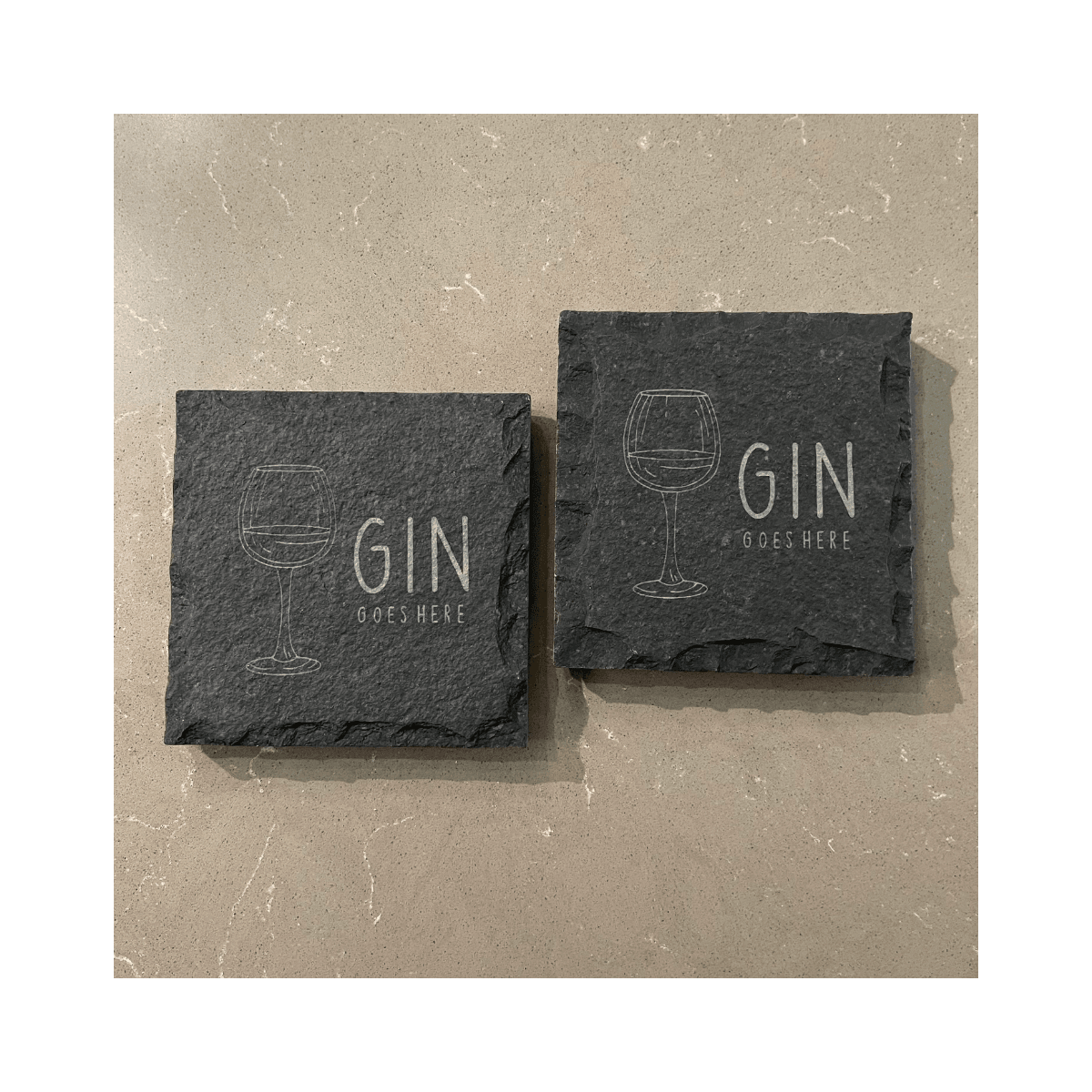 Engraved Slate Coaster, Gin