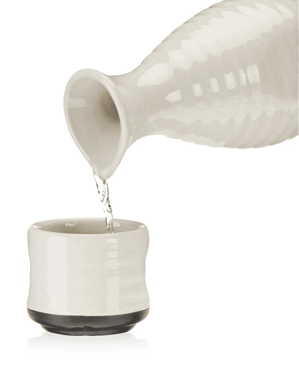 Fervor Ceramic Sake Set, White