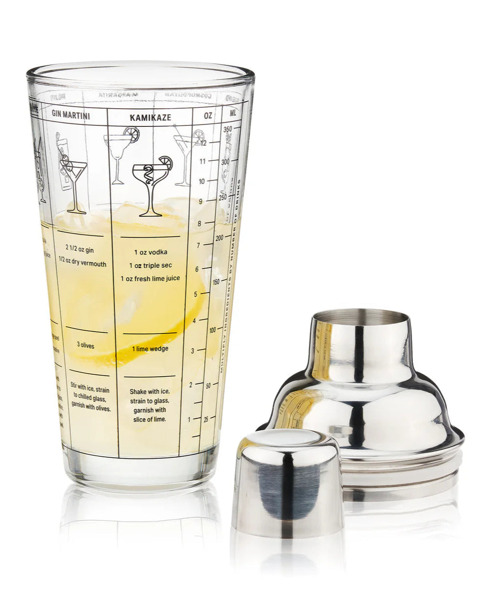 Glass Recipe Cocktail Shaker