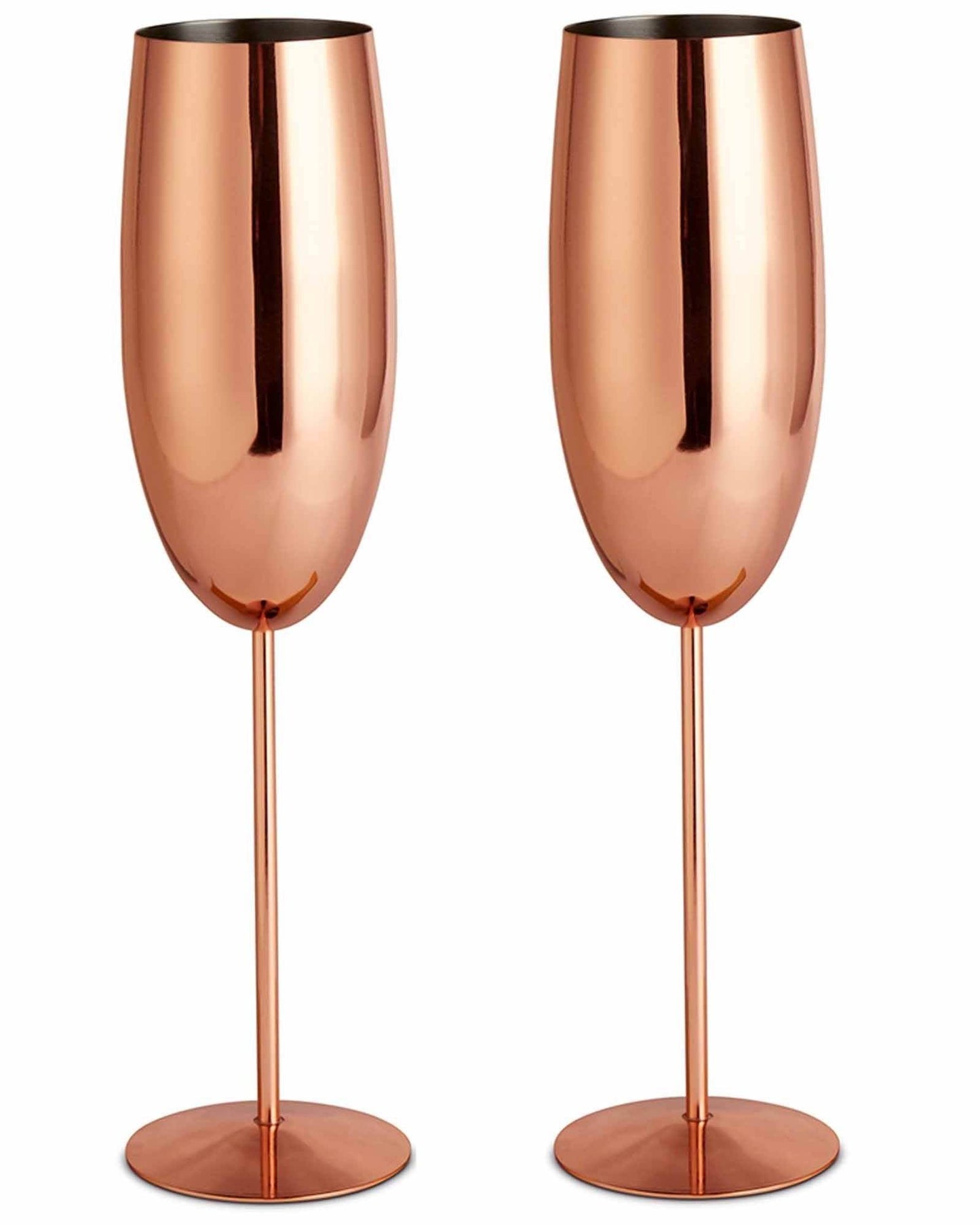 Rose Gold Champagne Glass, Set of 2