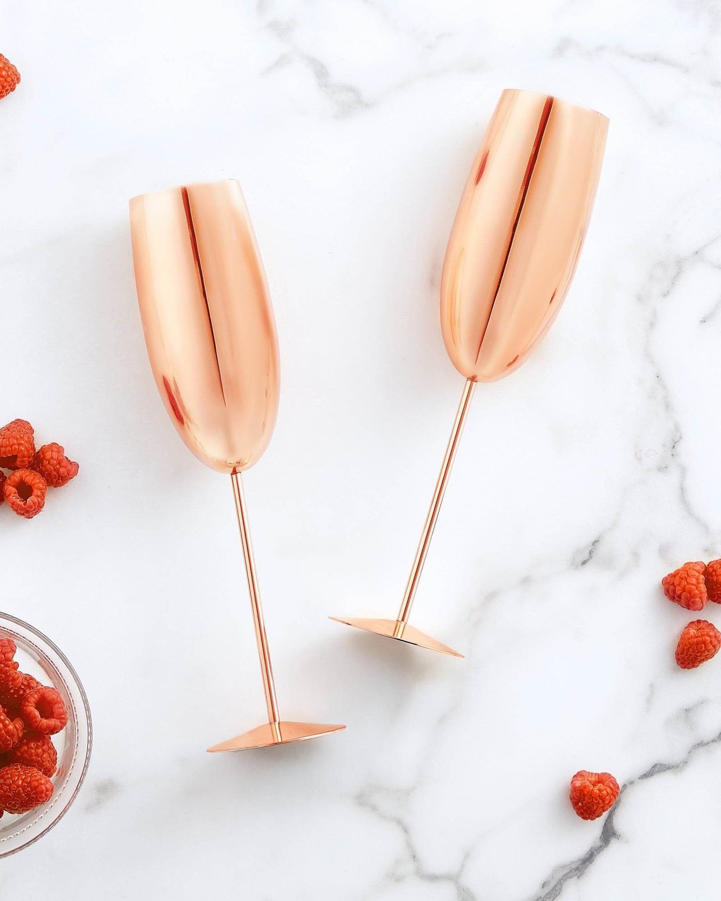 Rose Gold Champagne Glass, Set of 2