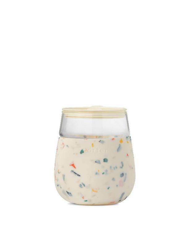 Travel Wine Glass, Terrazzo Cream