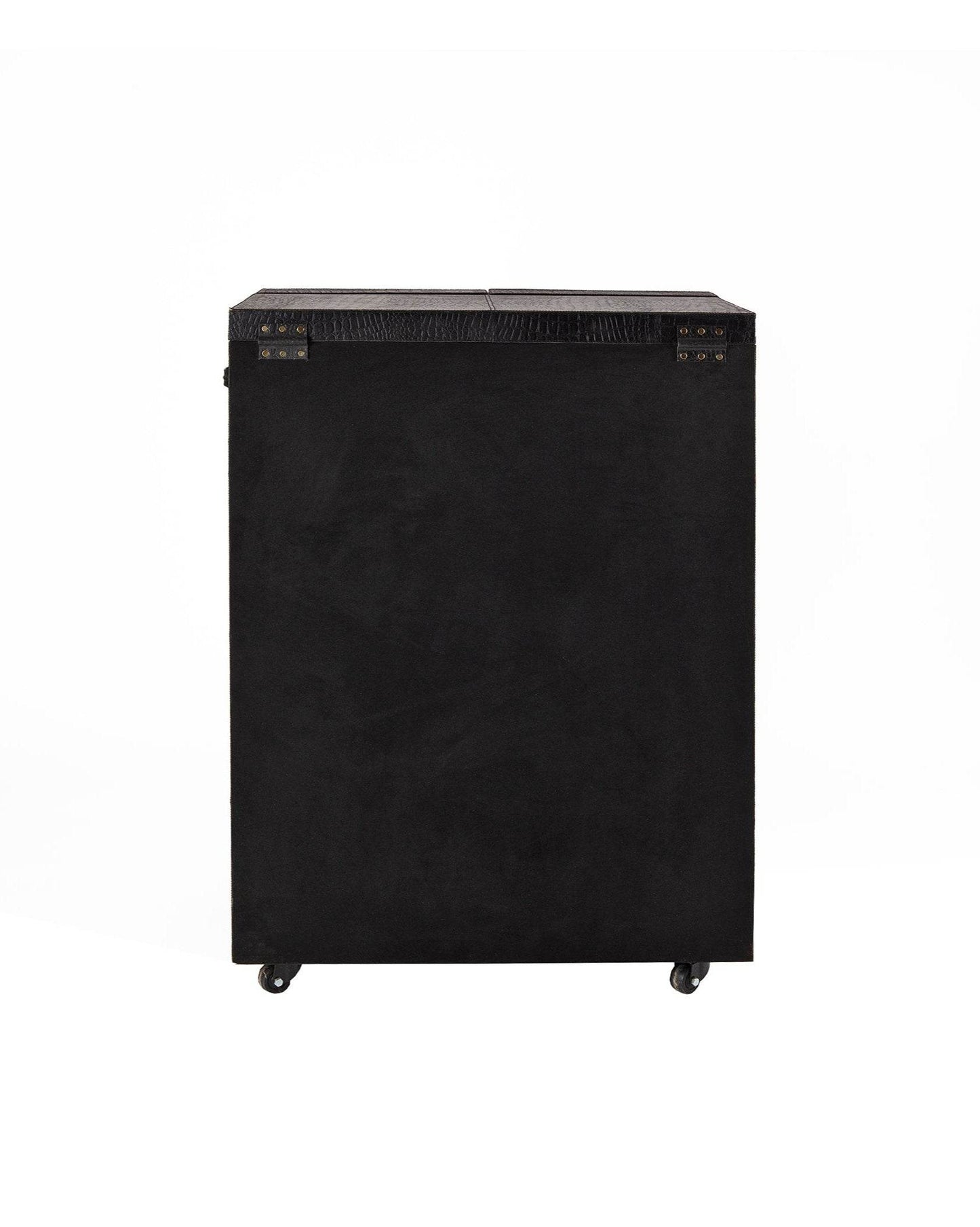 Mandalay Top Open Leather Bar, Black