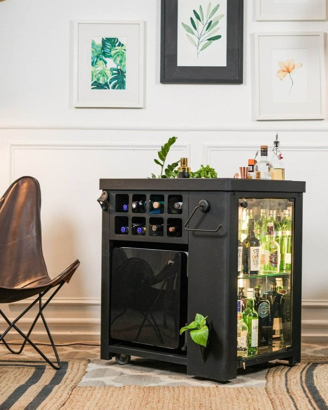 Shop Home Bar in Matt Black Finish Online