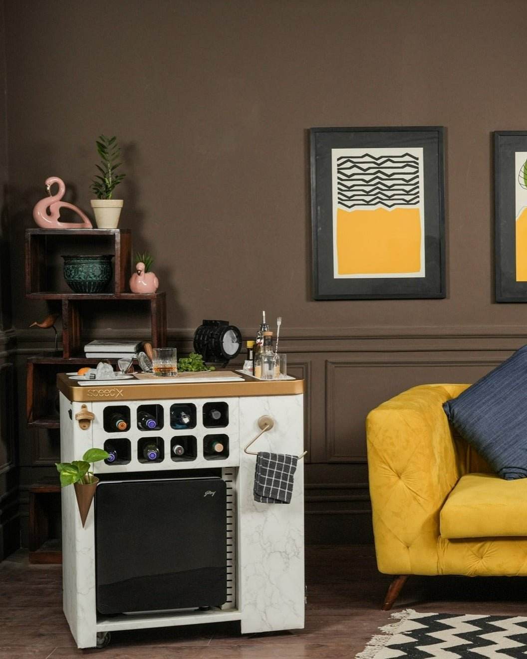 Model X Home Bar, Satvario Marble Vinyl