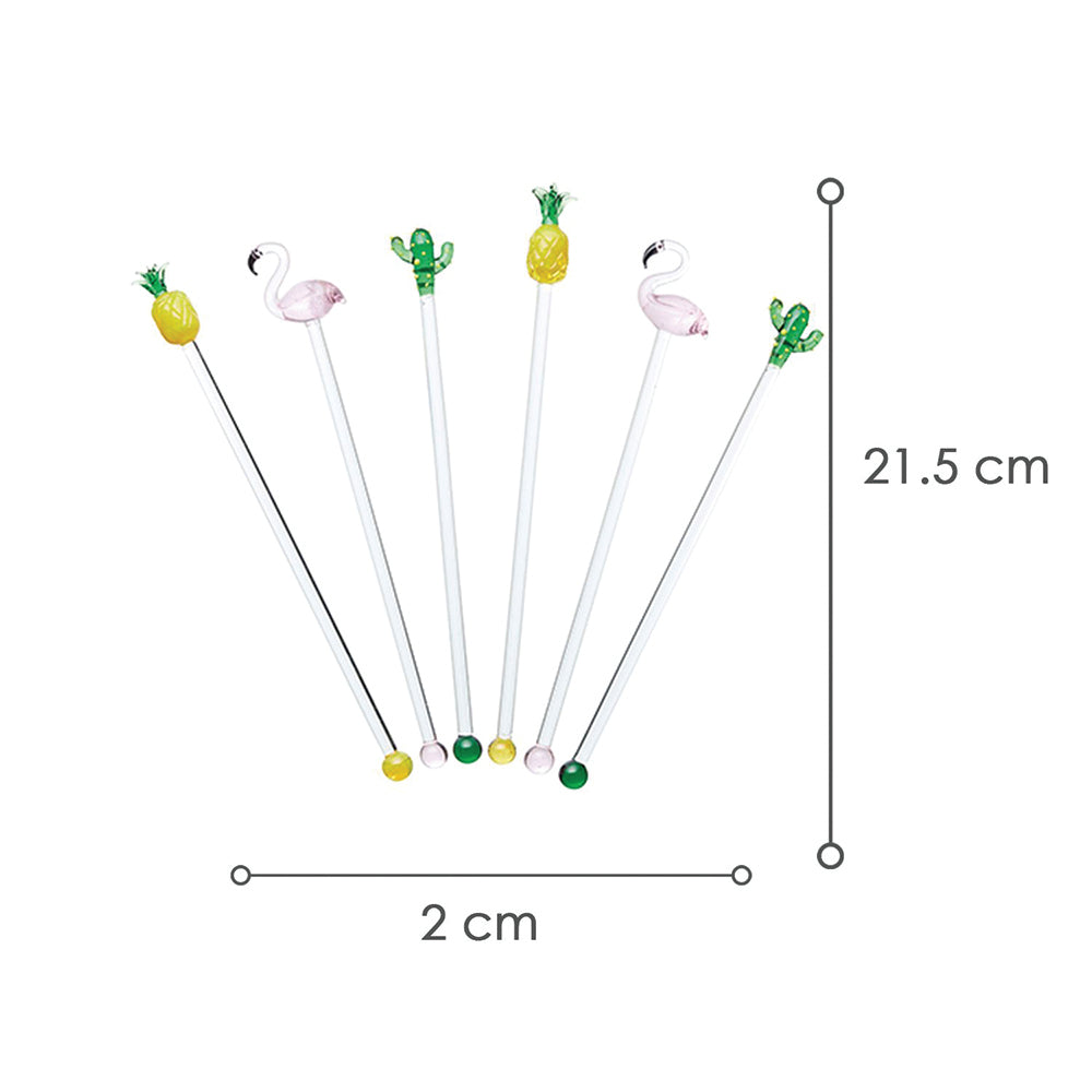 Tropical Glass Stirrers