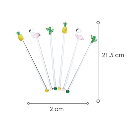 Tropical Glass Stirrers