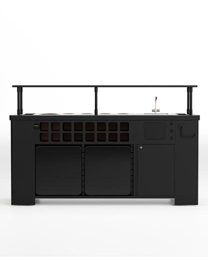 Double Model X Home Bar,  Matt Black Finish