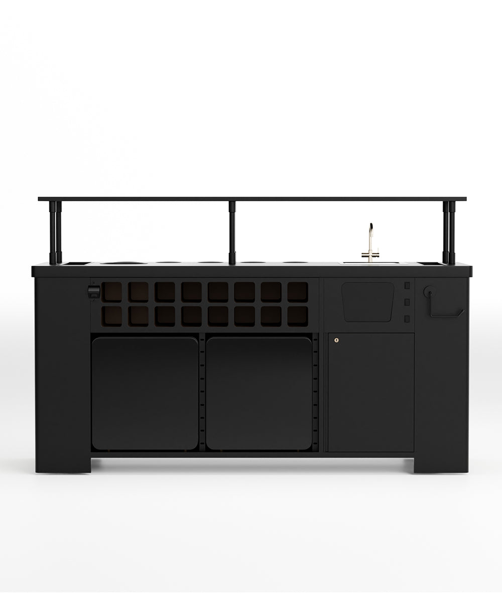 Double Model X Home Bar,  Matt Black Finish