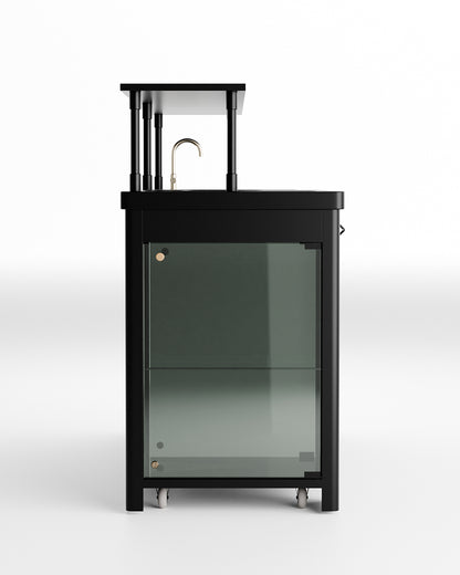 Double Model X Home Bar,  Matt Black Finish