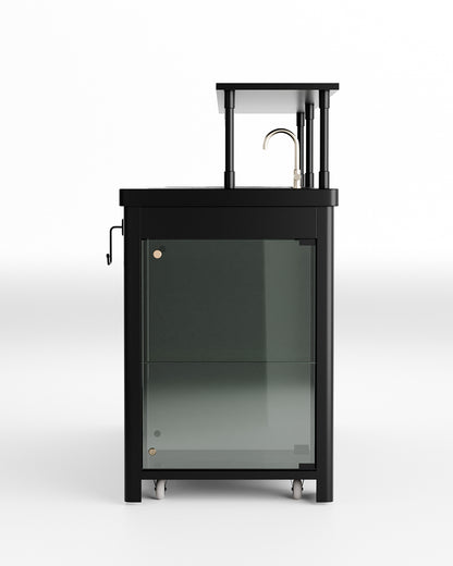 Double Model X Home Bar,  Matt Black Finish