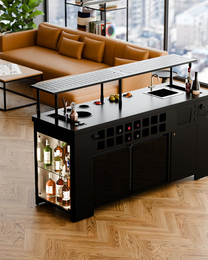 Double Model X Home Bar,  Matt Black Finish