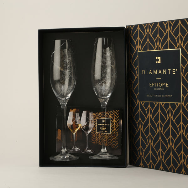 Diamante's Silhouette Champagne Flute