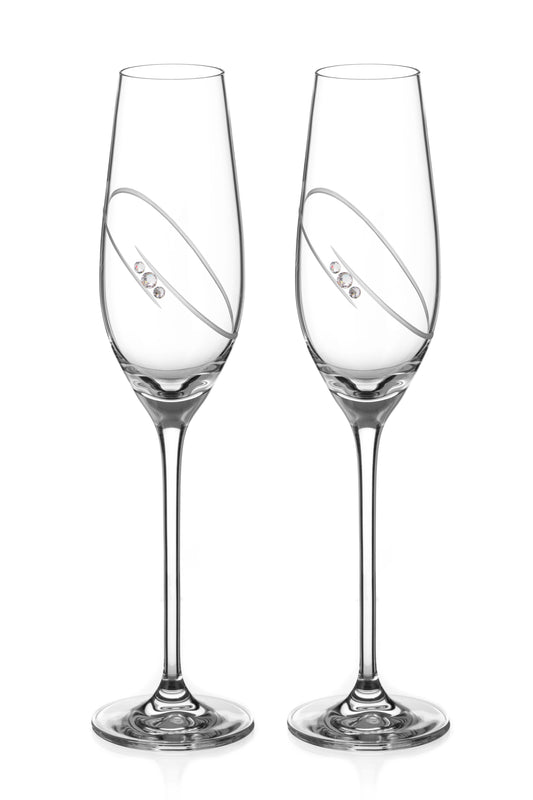 Diamante's Ring Champagne Flute