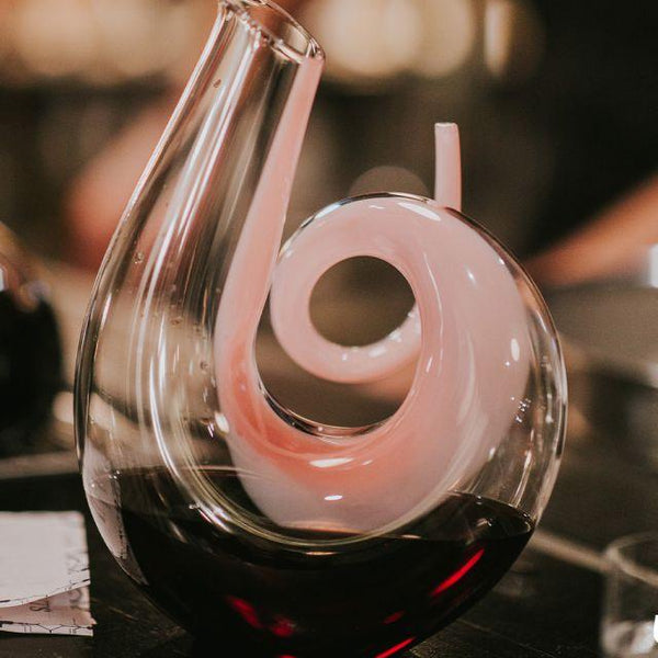 Riedel’s pink curly decanter