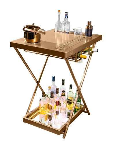 Model J - Matte Gold, Foldable Bar Table