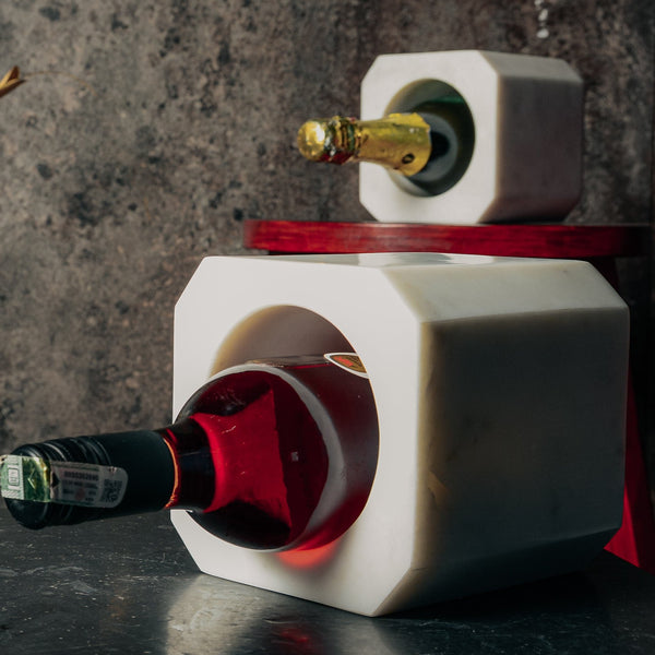 Square Marble Wine Bottle Holder