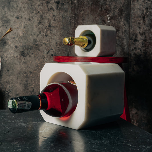 Square Marble Wine Bottle Holder