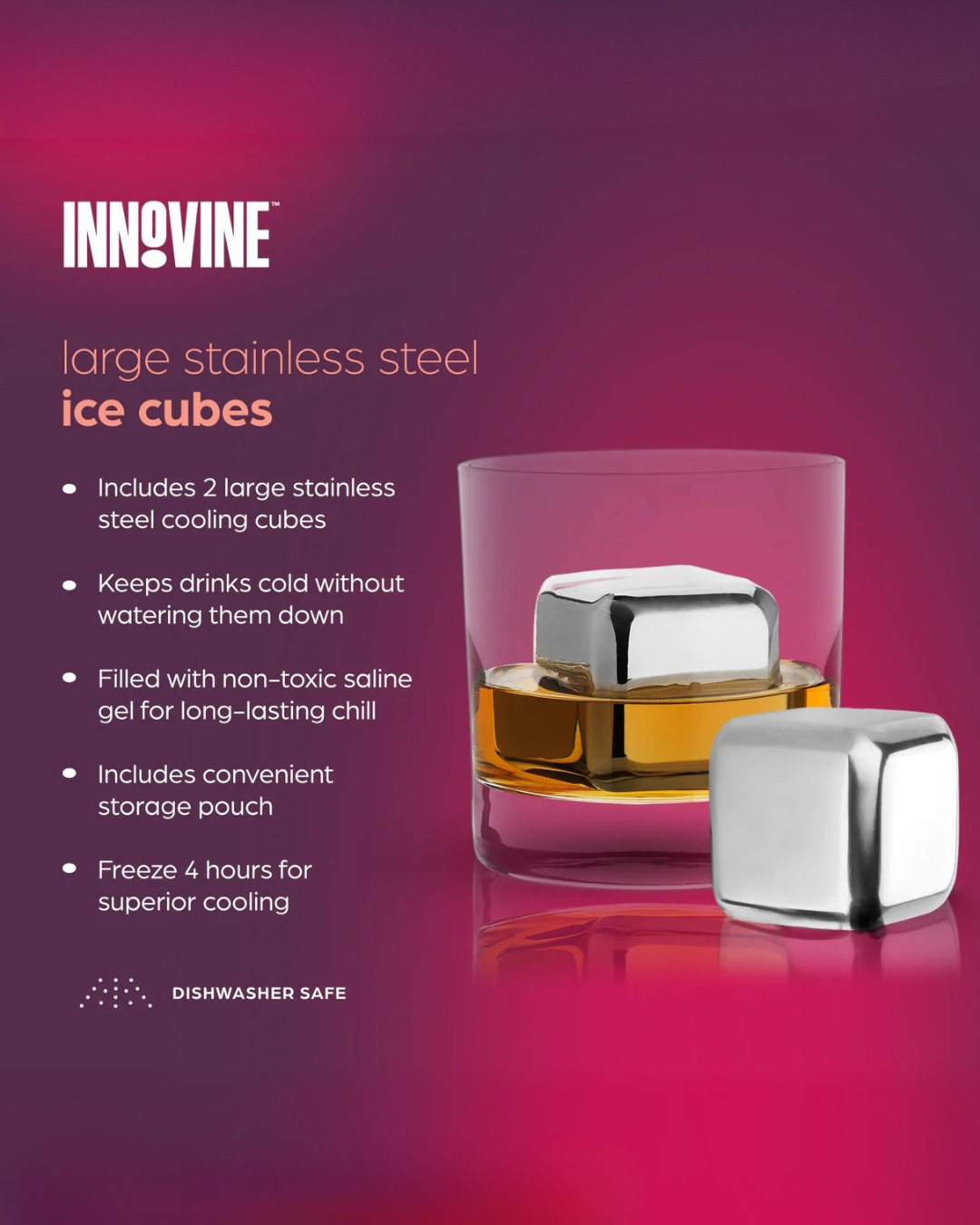 Stainless Steel Whisky Stones, Large