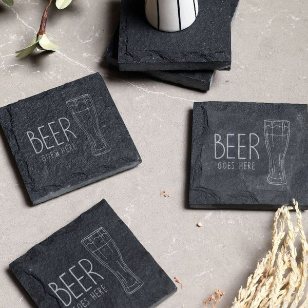 Engraved Slate Coasters for Beer