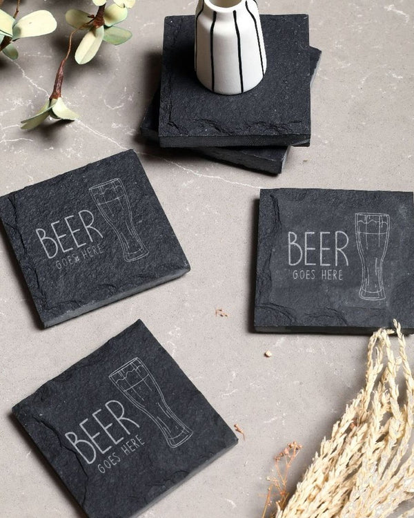 Engraved Slate Coasters for Beer