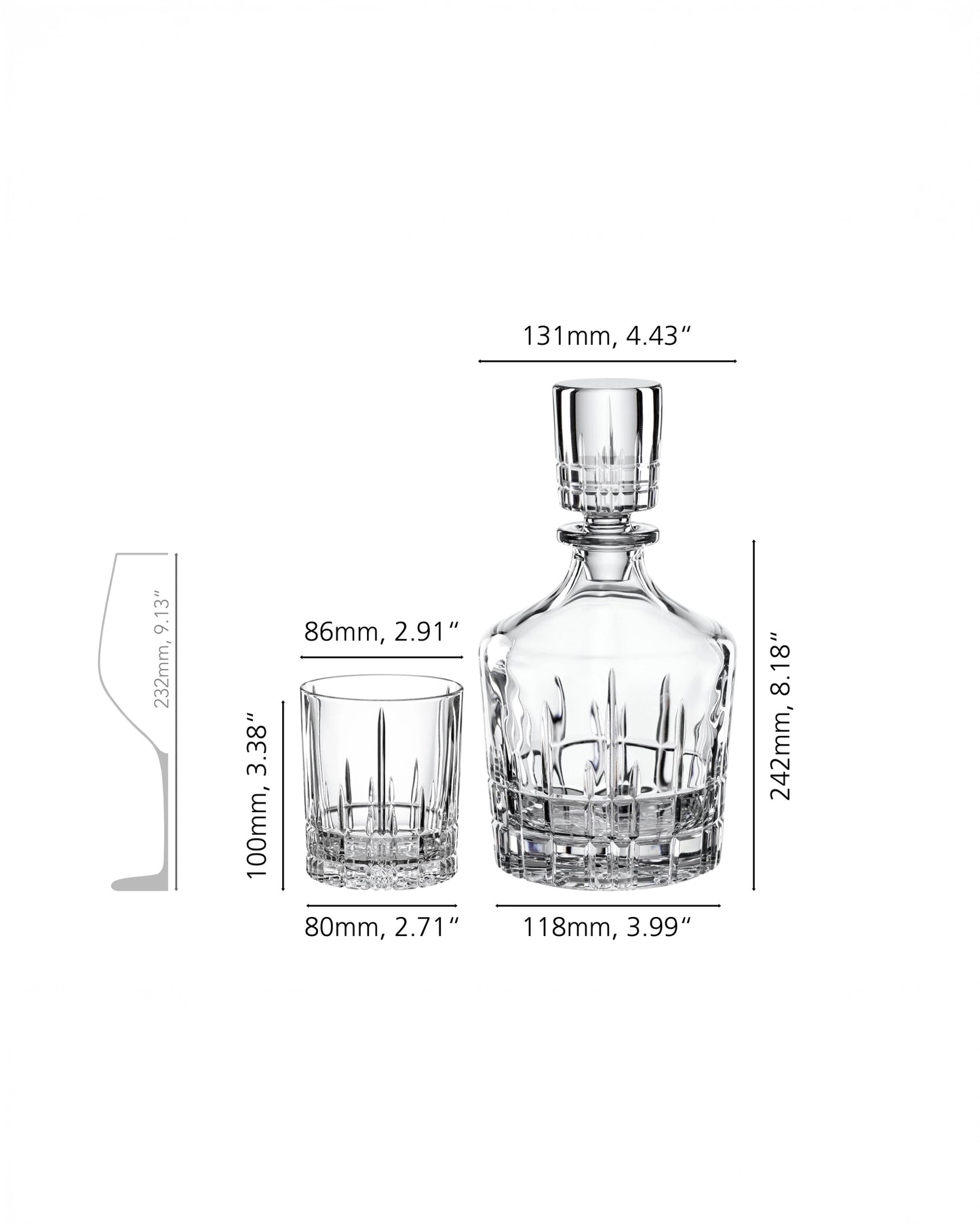 Perfect Serve Whisky Decanter Set