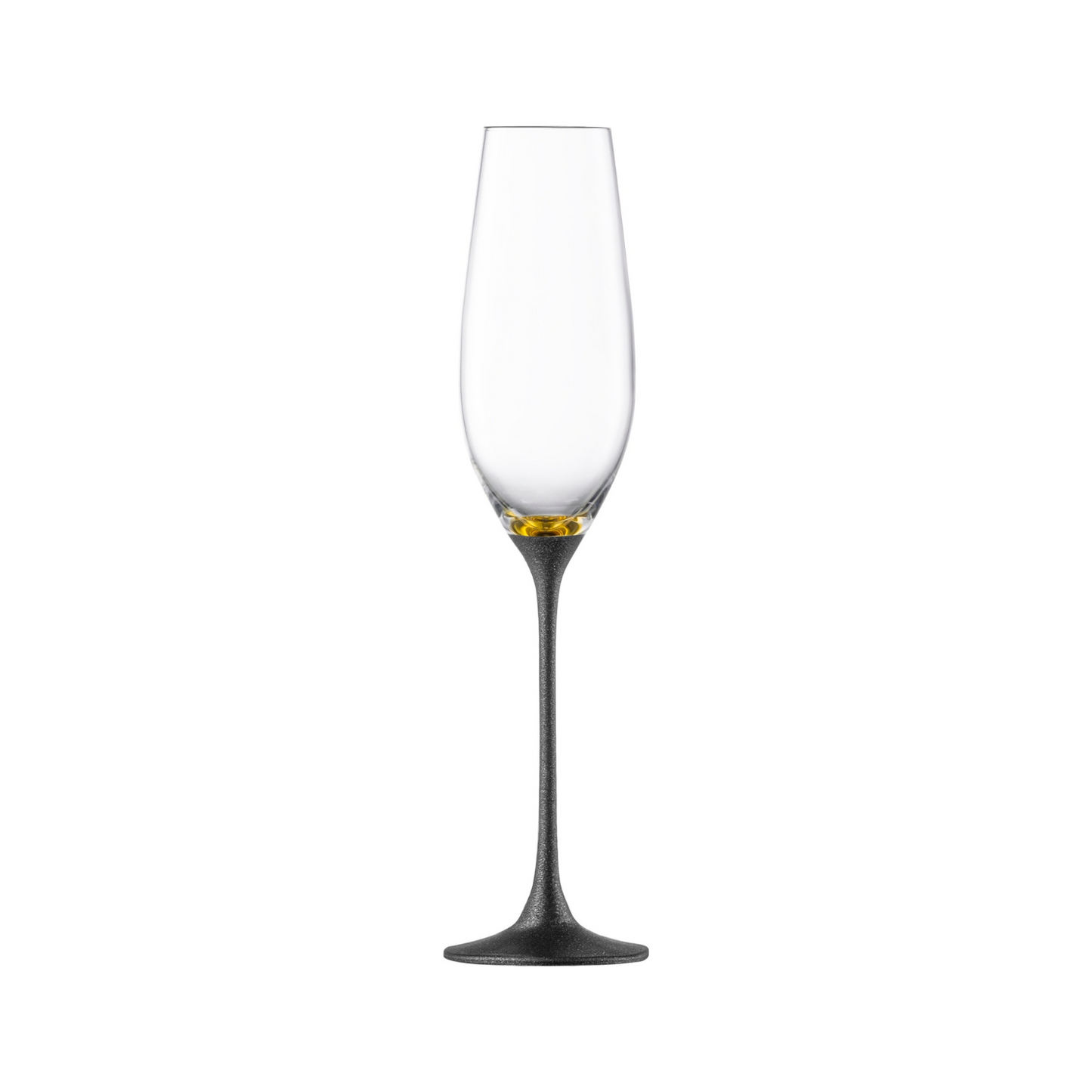 Champagne Exclusive Glass, Gold & Black, Set of 2