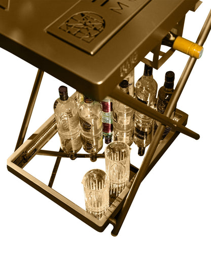 Model J - Matte Gold, Foldable Bar Table