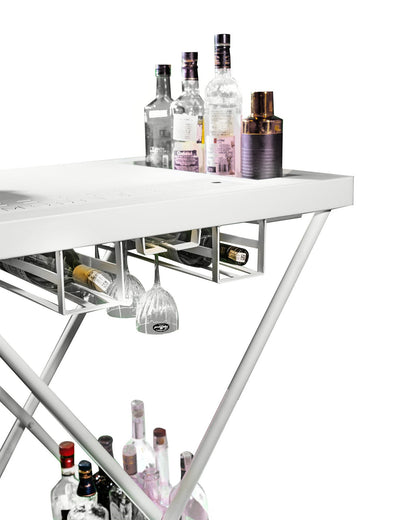 Model J - Matte White, Foldable Bar Table