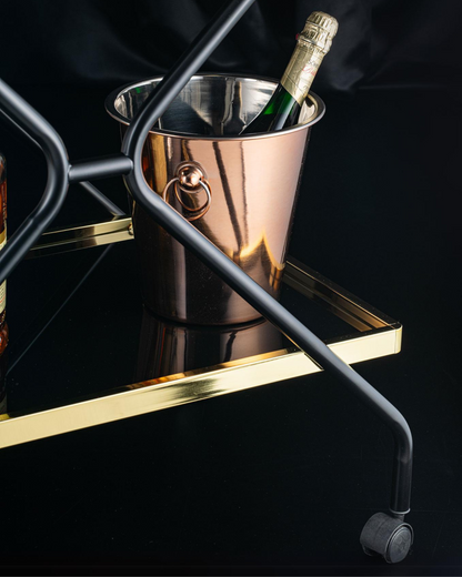 Midnight Glam Serving Cart